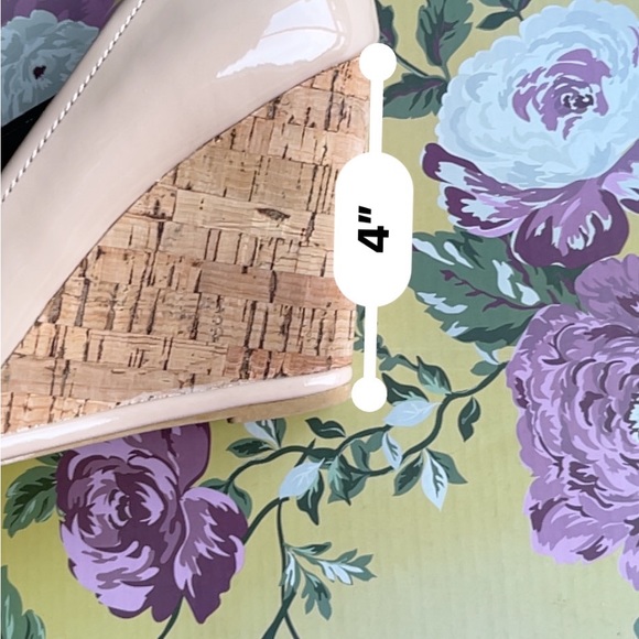 Heels peep toe wedge platform nude heels NWT attention size 10 - Picture 12 of 13